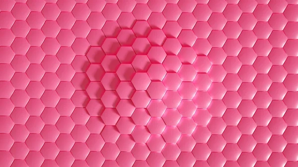 Geometri altıgen arkaplanı. 3d illüstrasyon, 3d canlandırma.