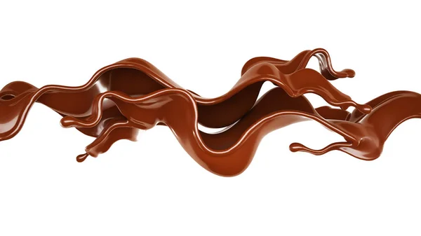 Goccio Cioccolato Illustrazione Rendering — Foto Stock