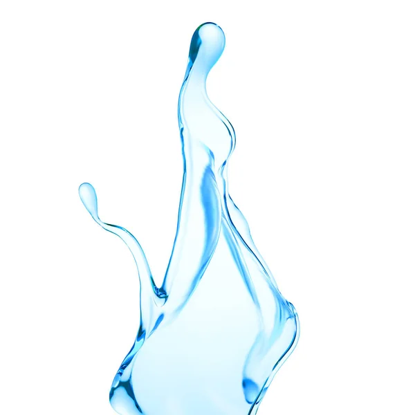 Schizzo Liquido Blu Chiaro Acqua Illustrazione Rendering — Foto Stock