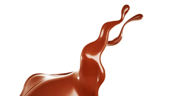 Chorrito Chocolate Ilustración Representación —  Fotos de Stock