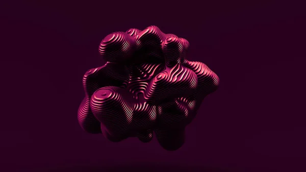 Red black object shape background. 3d illustration, 3d rendering.