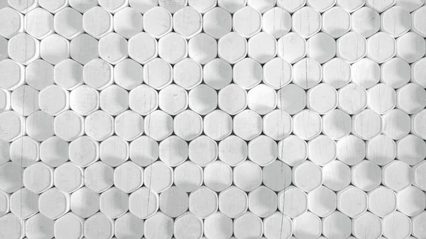 Geometri altıgen arkaplanı. 3d illüstrasyon, 3d canlandırma.