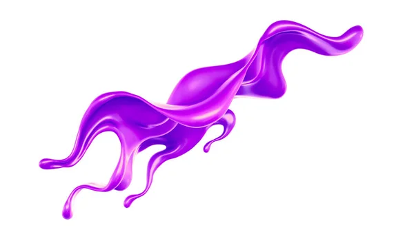 Всплеск Густой Фиолетовой Жидкости Иллюстрация Рендеринг — стоковое фото