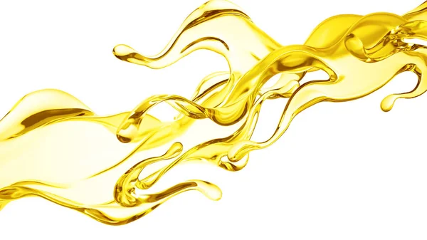 Splash Oil Illustration Rendering — Stock Photo, Image