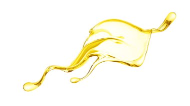 Splash oil 3d illüstrasyon, 3D görüntüleme.