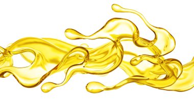 Splash oil 3d illüstrasyon, 3D görüntüleme.