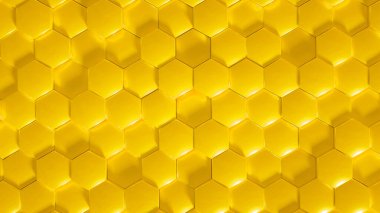 Geometri altıgen arkaplanı. 3d illüstrasyon, 3d canlandırma.