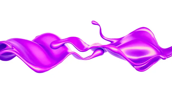 Splash Thick Purple Liquid Illustration Rendering — Stock Photo, Image