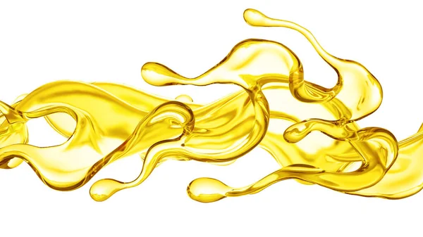 Splash Oil Illustration Rendering — Stock Photo, Image