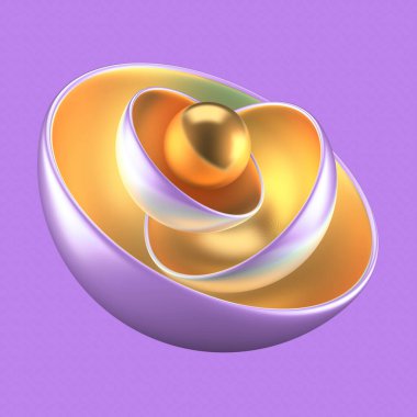 Elementlerle soyut arkaplan. 3d illüstrasyon, 3d canlandırma.