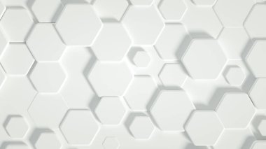 Geometri altıgen arkaplanı. 3d illüstrasyon, 3d canlandırma.