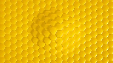 Geometri altıgen arkaplanı. 3d illüstrasyon, 3d canlandırma.