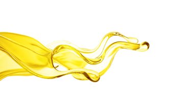 Splash oil 3d illüstrasyon, 3D görüntüleme.