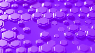 Geometri altıgen arkaplanı. 3d illüstrasyon, 3d canlandırma.