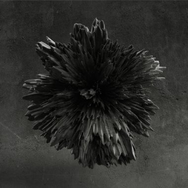 Siyah şekilli, dokulu bir arka plan. 3d illüstrasyon, 3d canlandırma.