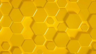 Geometri altıgen arkaplanı. 3d illüstrasyon, 3d canlandırma.