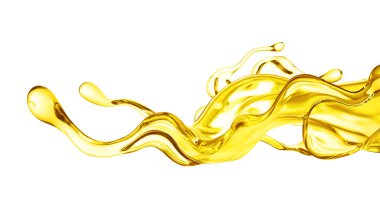 Splash oil 3d illüstrasyon, 3D görüntüleme.