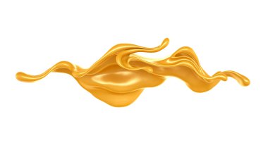 Karamel sıçraması. 3d illüstrasyon, 3d canlandırma.