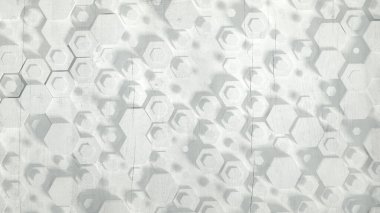 Geometri altıgen arkaplanı. 3d illüstrasyon, 3d canlandırma.