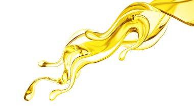 Splash oil 3d illüstrasyon, 3D görüntüleme.