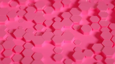 Geometri altıgen arkaplanı. 3d illüstrasyon, 3d canlandırma.