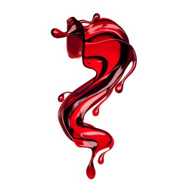 Bir tutam şarap. 3d illüstrasyon, 3d canlandırma.