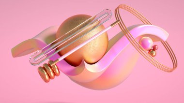 Güzel soyutlama arka plan minimalizmi. 3d illüstrasyon, 3d canlandırma.