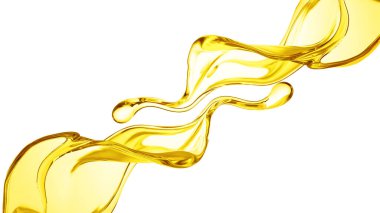 Splash oil 3d illüstrasyon, 3D görüntüleme.