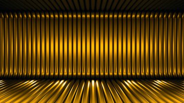 Lüks, zarif stüdyo kaidesi. 3d illüstrasyon, 3d canlandırma.