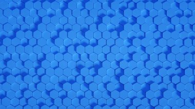 Geometri altıgen arkaplanı. 3d illüstrasyon, 3d canlandırma.