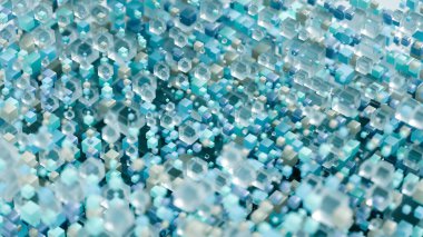 Tekno yüksek teknoloji geçmişi, geometri, küp, soyutlama. 3d illüstrasyon, 3d canlandırma.