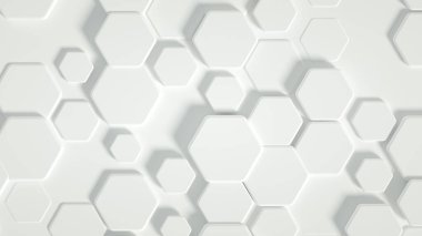 Geometri altıgen arkaplanı. 3d illüstrasyon, 3d canlandırma.