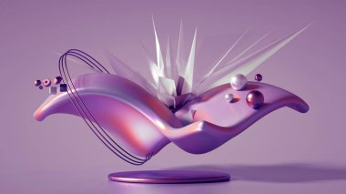 Güzel soyutlama arka plan minimalizmi. 3d illüstrasyon, 3d canlandırma.