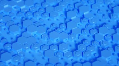 Geometri altıgen arkaplanı. 3d illüstrasyon, 3d canlandırma.