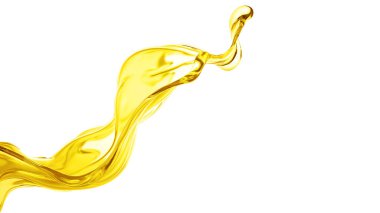 Splash oil 3d illüstrasyon, 3D görüntüleme.