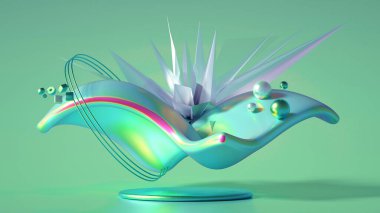 Güzel soyutlama arka plan minimalizmi. 3d illüstrasyon, 3d canlandırma.