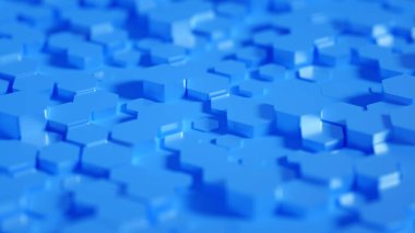 Geometri altıgen arkaplanı. 3d illüstrasyon, 3d canlandırma.