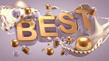 Büyük bir indirimin reklam afişi ve büyük indirimler. Soyut modern arka plan. 3d illüstrasyon