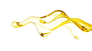 Splash oil 3d illüstrasyon, 3D görüntüleme.