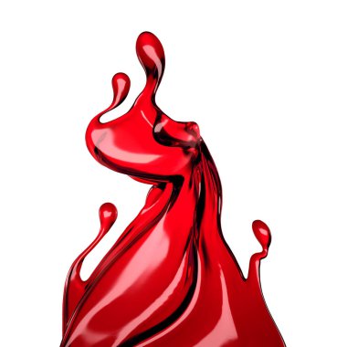 Bir tutam şarap. 3d illüstrasyon, 3d canlandırma.