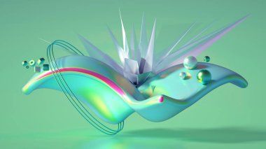 Güzel soyutlama arka plan minimalizmi. 3d illüstrasyon, 3d canlandırma.