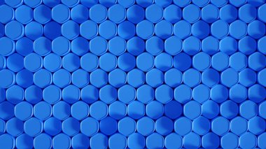 Geometri altıgen arkaplanı. 3d illüstrasyon, 3d canlandırma.