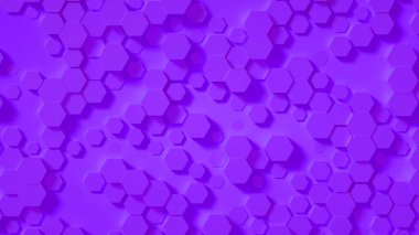 Geometri altıgen arkaplanı. 3d illüstrasyon, 3d canlandırma.