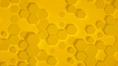 Geometri altıgen arkaplanı. 3d illüstrasyon, 3d canlandırma.