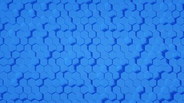 Geometri altıgen arkaplanı. 3d illüstrasyon, 3d canlandırma.