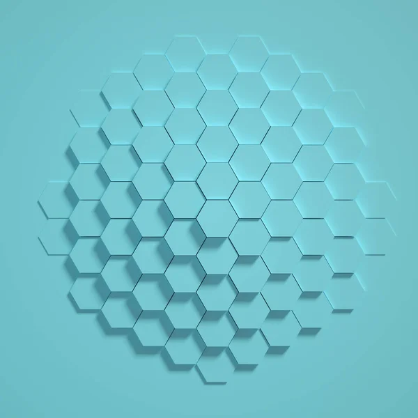 Geometri Hexagon Bakgrund Illustration Återgivning — Stockfoto