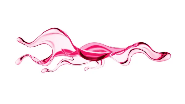 Una Spruzzata Liquido Rosa Denso Illustrazione Rendering — Foto Stock