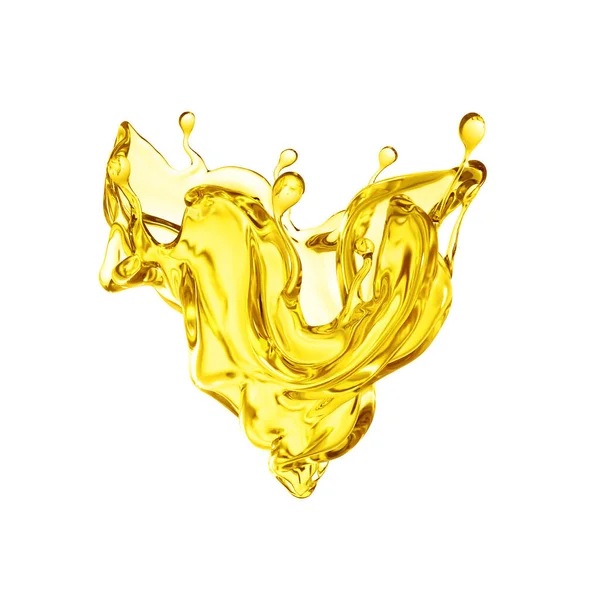 Splash Oil Illustration Rendering — Stock Photo, Image