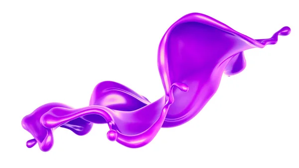 Spritzer Dicke Violette Flüssigkeit Illustration Rendering — Stockfoto