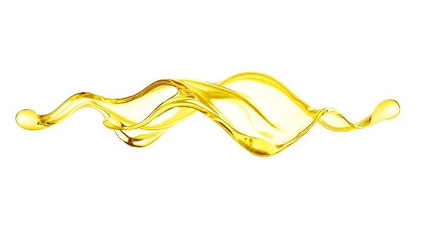 Splash Oil Illustration Rendering — Stock Photo, Image